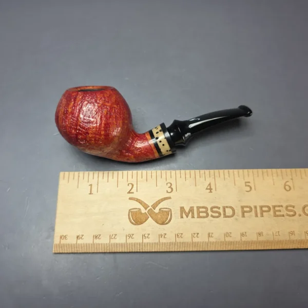 Nording Nosewarmer Sandblasted Cognac Apple w/ Jupati Estate Briar Pipe, Unsmoked - Image 9