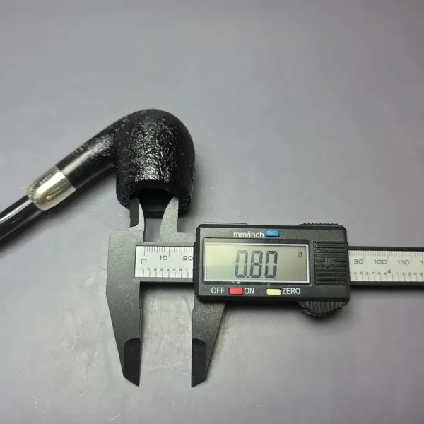 MBSD Briars Timeless Traditions 2 Sandblasted Bent Billiard w/ Silver Handmade Briar Pipe, New - Image 9