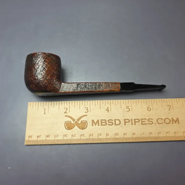 GBD Pre-1980s Prehistoric Collector 9640 Sandblasted Paneled Lumberman Pot Estate Briar Pipe, English Estates - Image 9