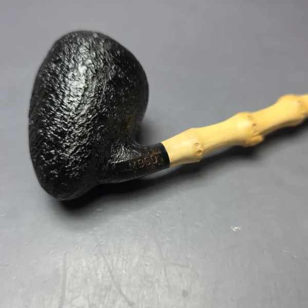 MBSD Briars Modern Masters 1 Sandblasted Peewit w/ Bamboo Briar Pipe, New - Image 9