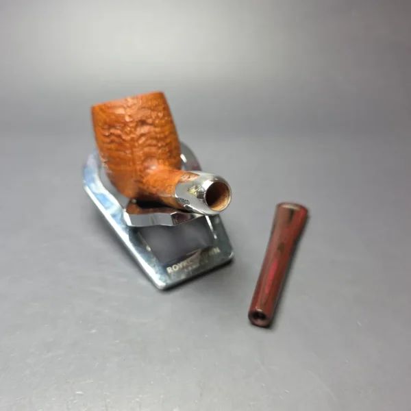 MBSD Briars Timeless Traditions 1 Sandblasted Billiard w/ Silver & Extra Stem Handmade Briar Pipe, New - Image 9