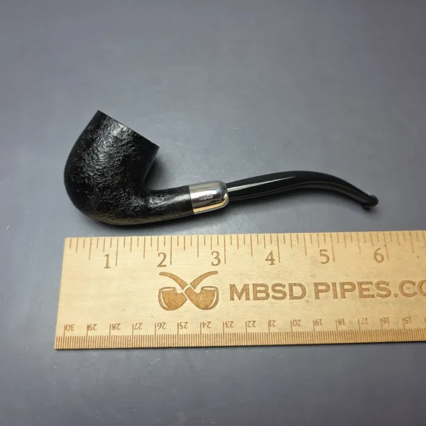MBSD Briars Timeless Traditions 2 Sandblasted Bent Billiard w/ Silver Handmade Briar Pipe, New - Image 9