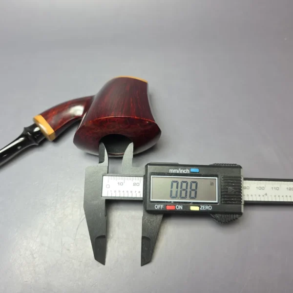 Michael Parks VI Smooth Asymmetric Poker w/ Mammoth Estate Briar Pipe, Unsmoked - Image 9