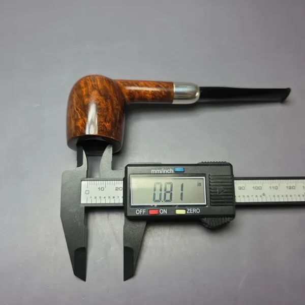 MBSD Briars Timeless Traditions 1 Smooth Billiard w/ Silver Handmade Briar Pipe, New - Image 10
