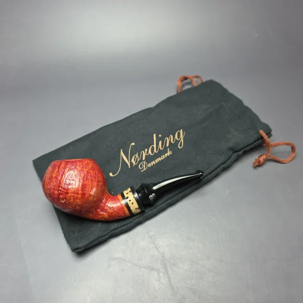 Nording Nosewarmer Sandblasted Cognac Apple w/ Jupati Estate Briar Pipe, Unsmoked - Image 12