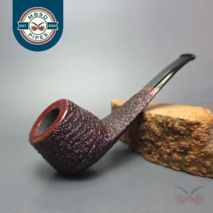 Walt Cannoy Cardinal House Munn Partially Rusticated "Razor Shank" Rhodesian Handmade Briar Pipe, New