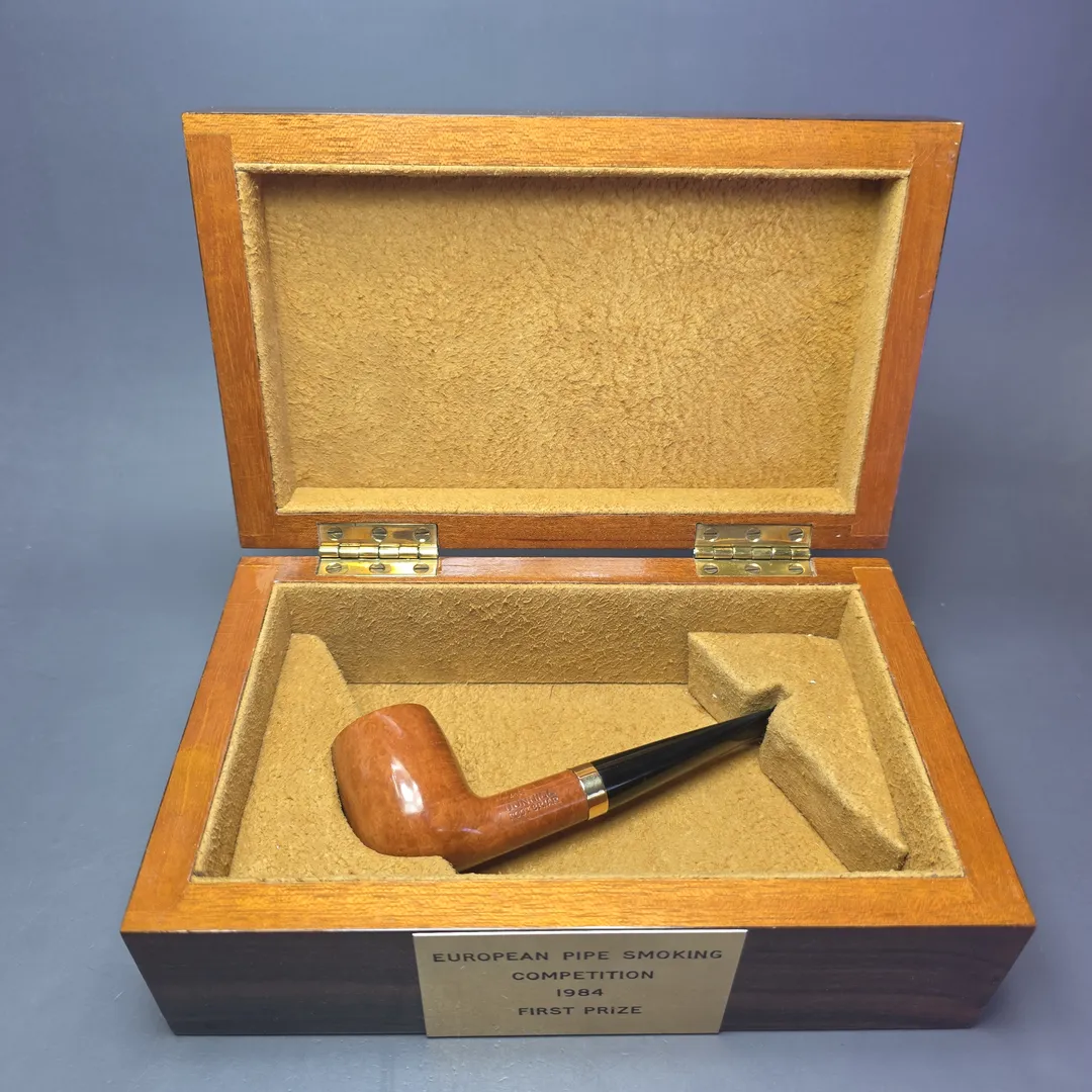 Dunhill 1984 Root Briar 4103 w/ 18K Gold European Pipe Smoking Competition 1st Prize Estate Briar Pipe, Unsmoked - Image 2