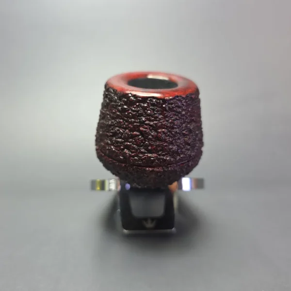 Walt Cannoy Cardinal House Munn Partially Rusticated "Razor Shank" Rhodesian Handmade Briar Pipe, New - Image 3