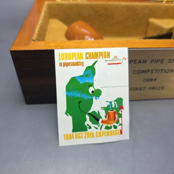 Dunhill 1984 Root Briar 4103 w/ 18K Gold European Pipe Smoking Competition 1st Prize Estate Briar Pipe, Unsmoked - Image 3