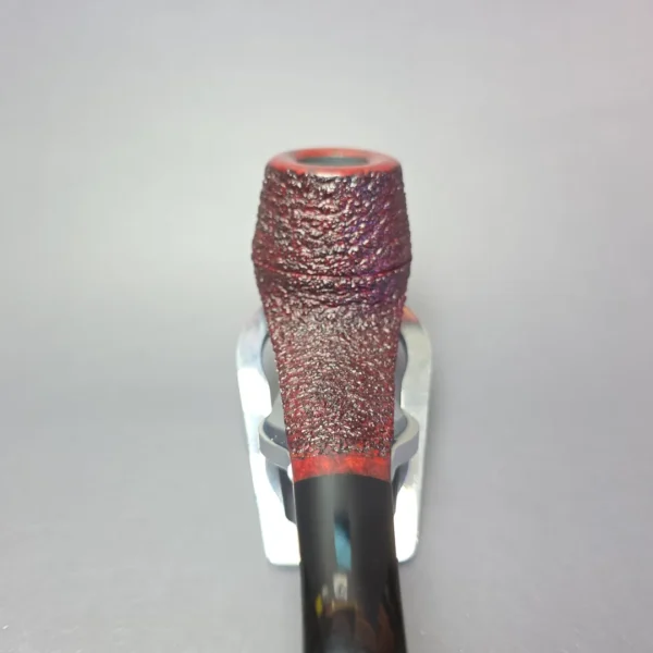 Walt Cannoy Cardinal House Munn Partially Rusticated "Razor Shank" Rhodesian Handmade Briar Pipe, New - Image 6