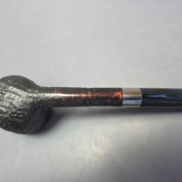 Bruno Nuttens Bing B1 Partially Sandblasted Billiard w/ Aluminum Briar Pipe, New - Image 7
