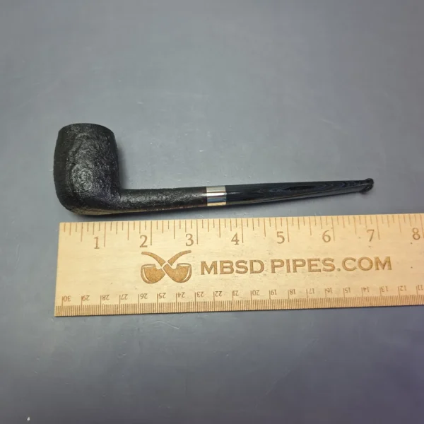 Bruno Nuttens Bing B1 Partially Sandblasted Billiard w/ Aluminum Briar Pipe, New - Image 8