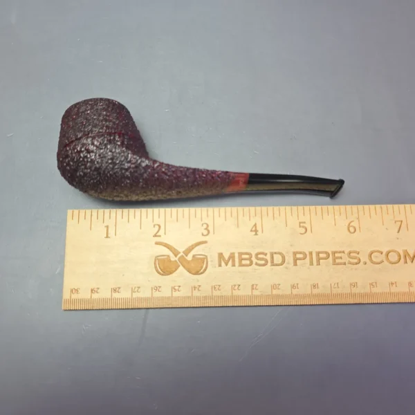 Walt Cannoy Cardinal House Munn Partially Rusticated "Razor Shank" Rhodesian Handmade Briar Pipe, New - Image 9