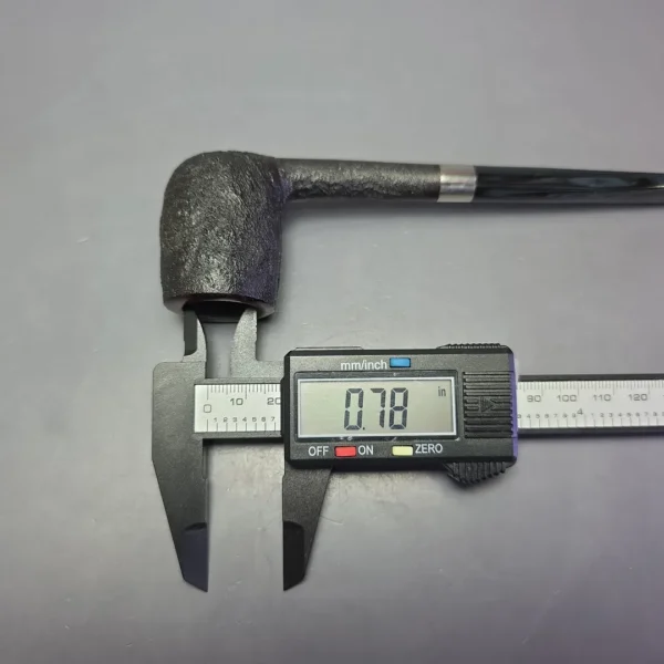 Bruno Nuttens Bing B1 Partially Sandblasted Billiard w/ Aluminum Briar Pipe, New - Image 9