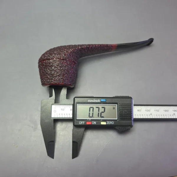 Walt Cannoy Cardinal House Munn Partially Rusticated "Razor Shank" Rhodesian Handmade Briar Pipe, New - Image 10