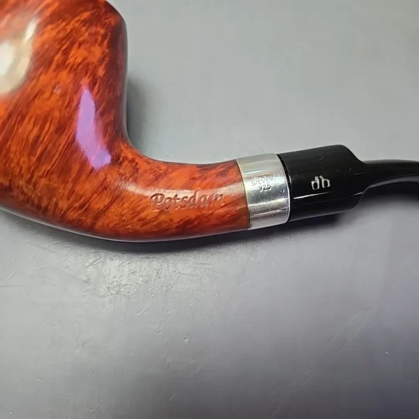 Design Berlin Potsdam 40 Smooth Brandy w/ Silver Estate Briar Pipe, Unsmoked, 9mm - Image 10