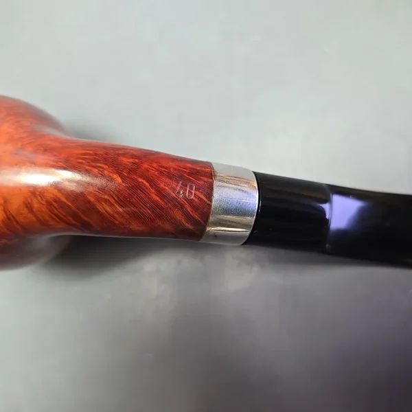Design Berlin Potsdam 40 Smooth Brandy w/ Silver Estate Briar Pipe, Unsmoked, 9mm - Image 11