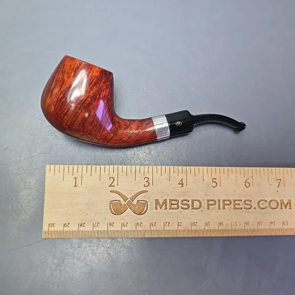 Design Berlin Potsdam 40 Smooth Brandy w/ Silver Estate Briar Pipe, Unsmoked, 9mm - Image 12