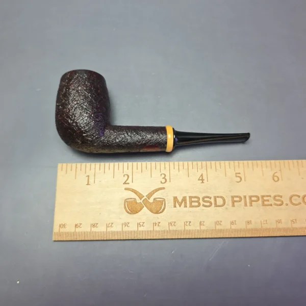 Smith House Partially Sandblasted Billiard w/ Boxwood Handmade Briar Pipe, New - Image 9