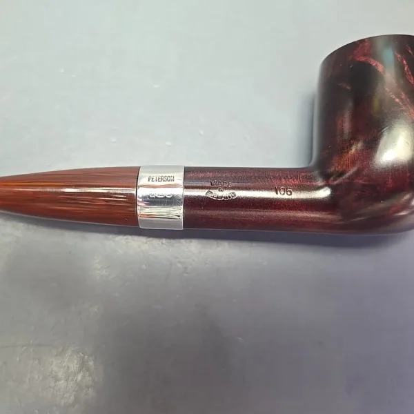 Peterson Irish Harp 106 Smooth Billiard w/ Silver Briar Pipe, New - Image 11