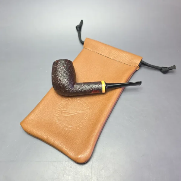 Smith House Partially Sandblasted Billiard w/ Boxwood Handmade Briar Pipe, New - Image 12