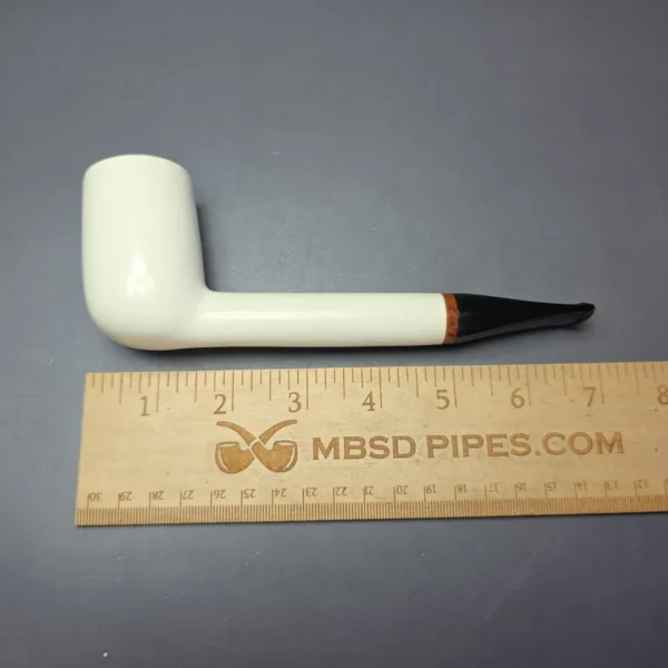 MBSD Meerschaum Deluxe XXL Translucent Liverpool Block Meerschaum Pipe, Briar-Mortise, New - Image 11