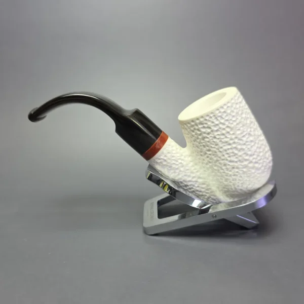 MBSD Meerschaum Deluxe Rusticated Oom Paul Block Meerschaum Pipe, Briars-Mortise, New - Image 4