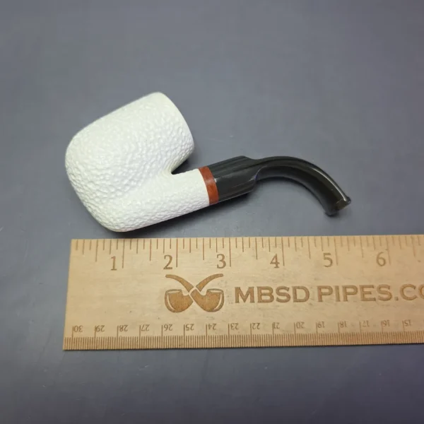MBSD Meerschaum Deluxe Rusticated Oom Paul Block Meerschaum Pipe, Briars-Mortise, New - Image 6