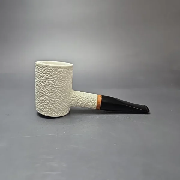 MBSD Meerschaum Deluxe Rusticated Poker Block Meerschaum Pipe, Briar-Mortise - Image 16
