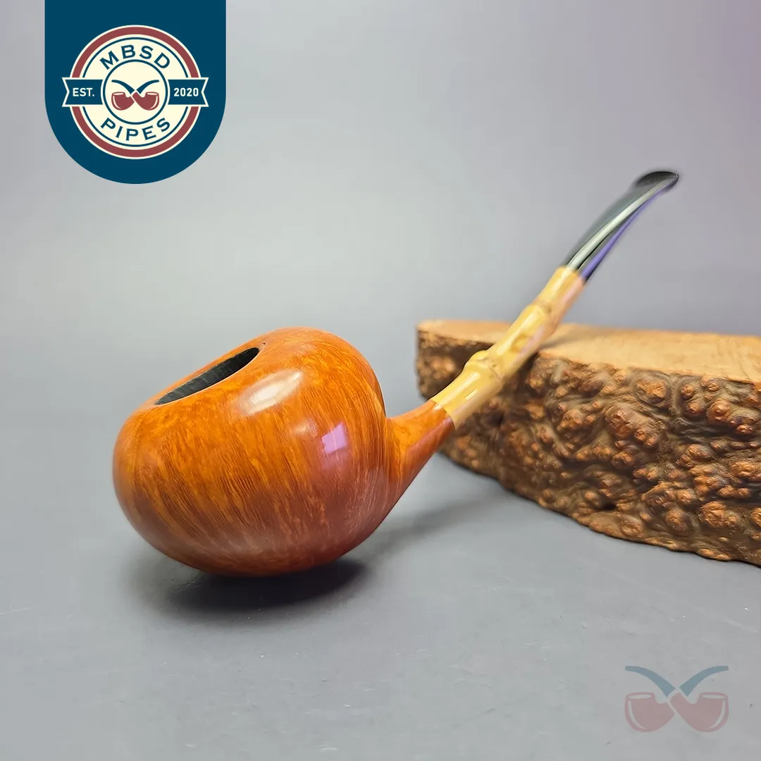 Xin Li Smooth Acorn w/ Bamboo & Boxwood Estate Briar Pipe, Unsmoked