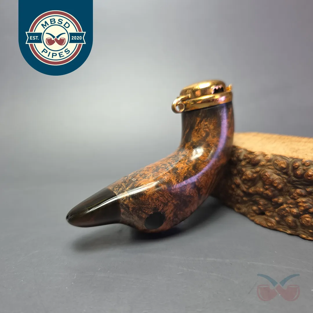 Nording Handmade Duck Head w/ Wind Cap Estate Briar Pipe, Unsmoked