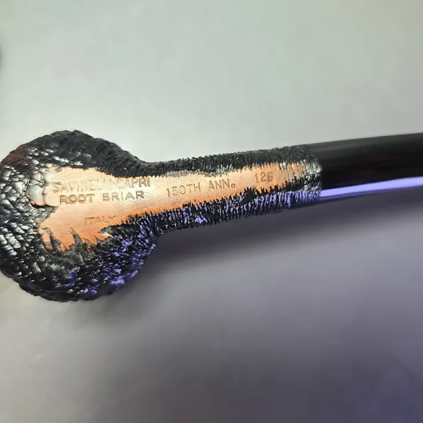 Savinelli 150th Anniversary Capri Root Briar 125 Rusticated Billiard Briar Pipe, New - Image 10