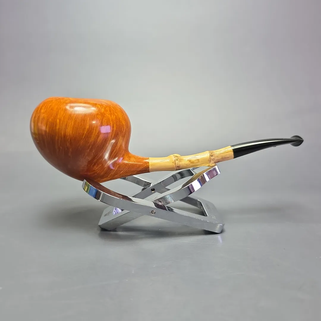 Xin Li Smooth Acorn w/ Bamboo & Boxwood Estate Briar Pipe, Unsmoked - Image 2