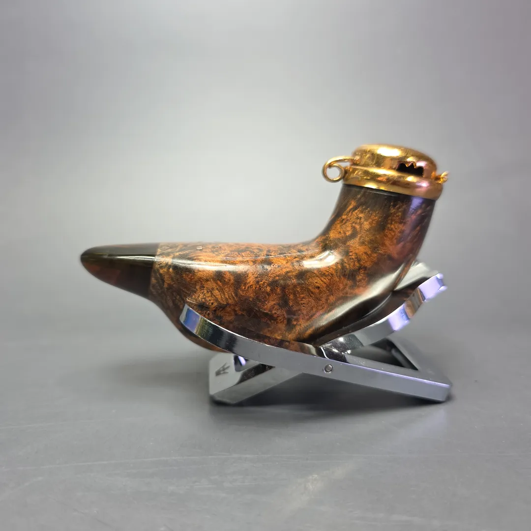 Nording Handmade Duck Head w/ Wind Cap Estate Briar Pipe, Unsmoked - Image 2