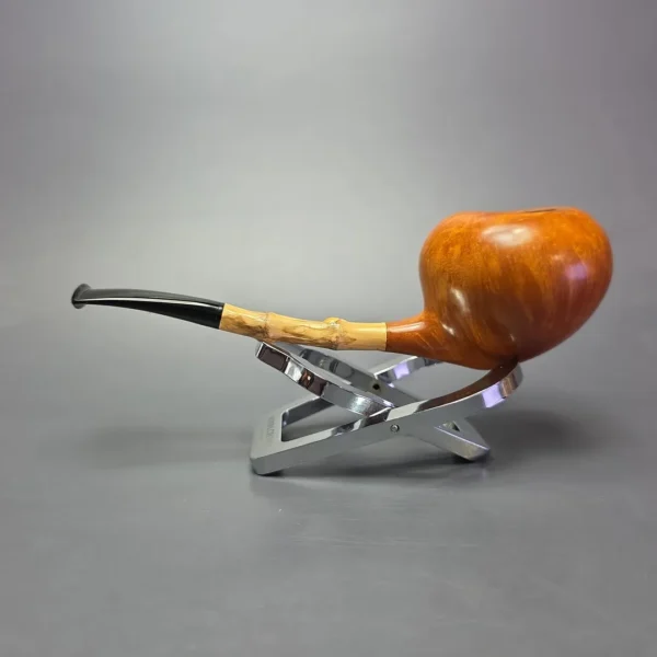 Xin Li Smooth Acorn w/ Bamboo & Boxwood Estate Briar Pipe, Unsmoked - Image 4