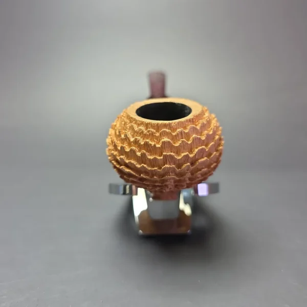 Eclasias Pipes "Dragon Scale" Natural Sandblasted Fig Handmade Briar Pipe, New - Image 3