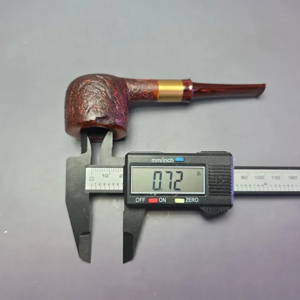 Smith House Vintage Sandblasted Pot w/ Brushed Brass Handmade Briar Pipe, New - Image 11