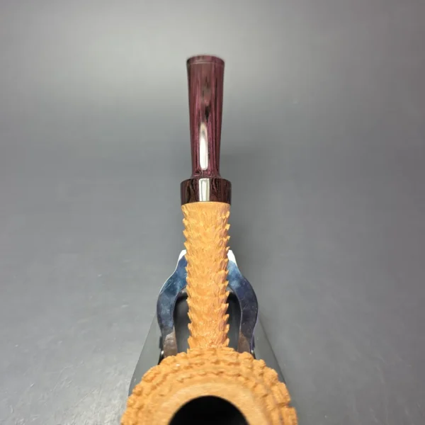 Eclasias Pipes "Dragon Scale" Natural Sandblasted Fig Handmade Briar Pipe, New - Image 6