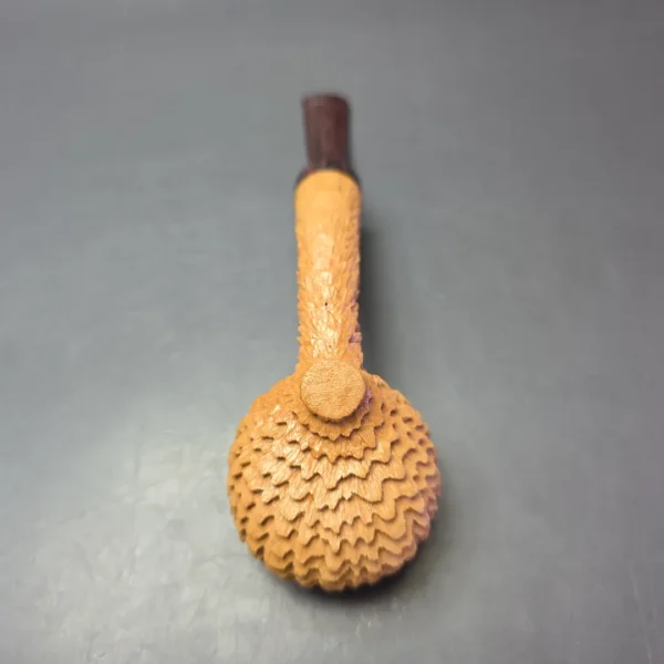 Eclasias Pipes "Dragon Scale" Natural Sandblasted Fig Handmade Briar Pipe, New - Image 7