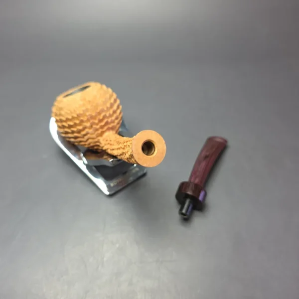Eclasias Pipes "Dragon Scale" Natural Sandblasted Fig Handmade Briar Pipe, New - Image 10