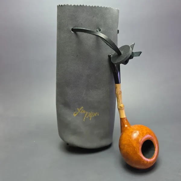 Xin Li Smooth Acorn w/ Bamboo & Boxwood Estate Briar Pipe, Unsmoked - Image 13