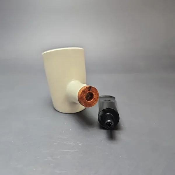 MBSD Meerschaum Deluxe Translucent Poker Block Meerschaum Pipe, Briar-Mortise, New - Image 13