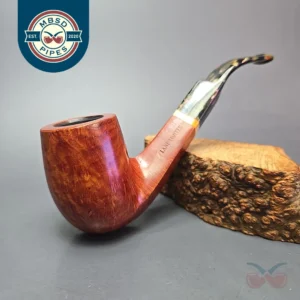 Lane Limited Smooth Bent Billiard w/ Acrylic Estate Briar Pipe, Italian Estates