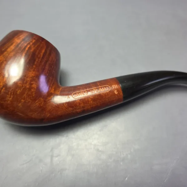 James Upshall A Grade Group 6 Smooth Bent Apple Estate Briar Pipe, Unsmoked - Image 7