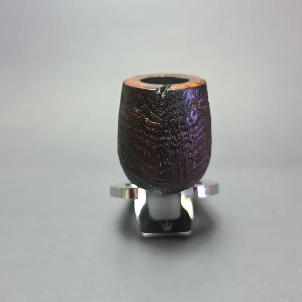 Smith House Vintage Sandblasted Nosewarmer Billiard w/ Ox Horn Handmade Briar Pipe, New - Image 3