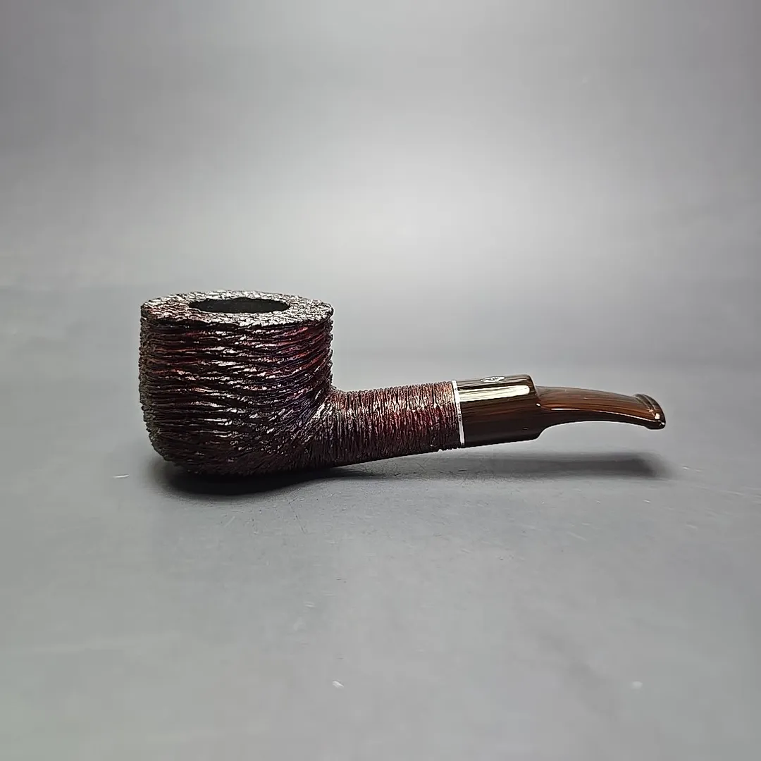 Savinelli Mega 121 EX Rusticated Pot Estate Briar Pipe, Unsmoked, 9mm - Image 2