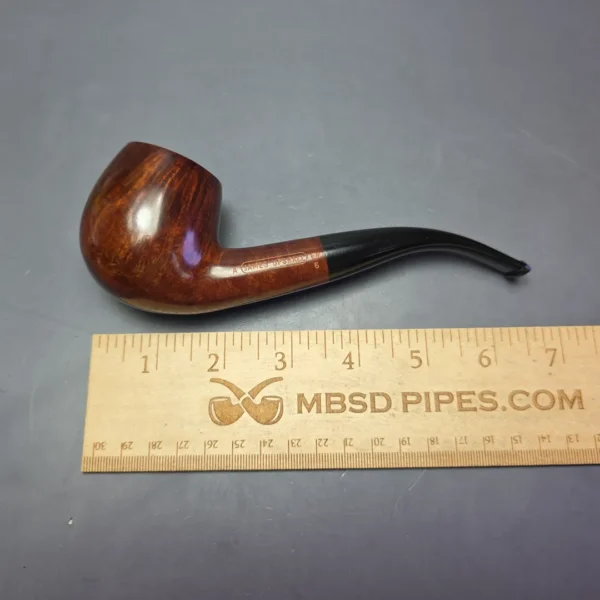 James Upshall A Grade Group 6 Smooth Bent Apple Estate Briar Pipe, Unsmoked - Image 9