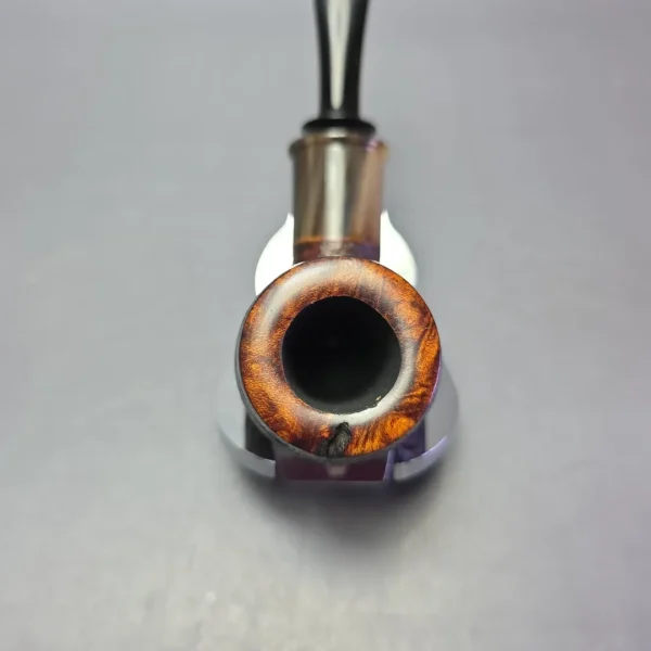 Smith House Vintage Sandblasted Nosewarmer Billiard w/ Ox Horn Handmade Briar Pipe, New - Image 5