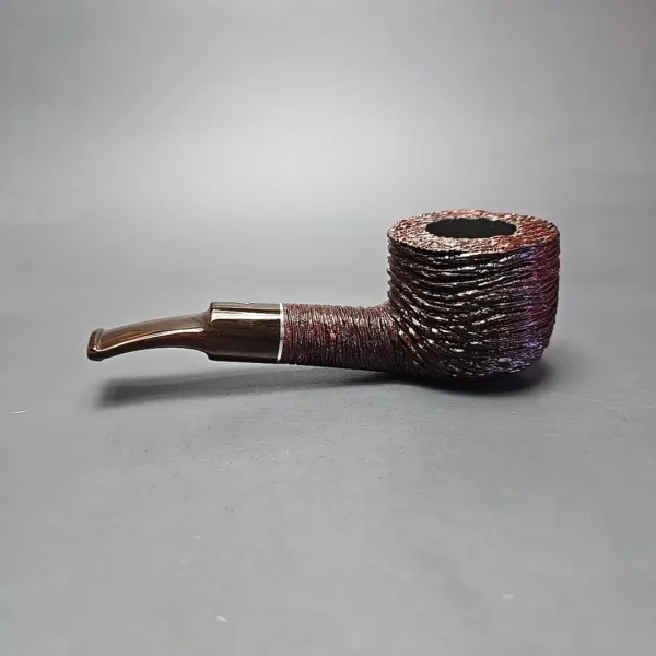 Savinelli Mega 121 EX Rusticated Pot Estate Briar Pipe, Unsmoked, 9mm - Image 4