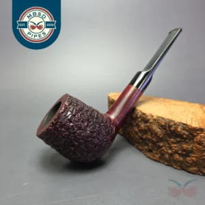 Sean Reum Glacier Partially Rusticated Billiard Estate Briar Pipe, American Estates